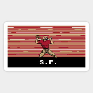 8-Bit Quarterback - San Francisco Sticker